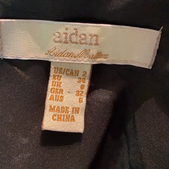 Aidan Mattox Metallic Silver Damask Fit & Flare Dress - 2 - Picture 10 of 12